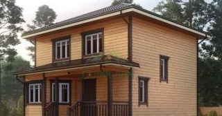 Двухэтажный дом из бруса в Белгороде от Строй-Блг - строительство от 134446 руб.