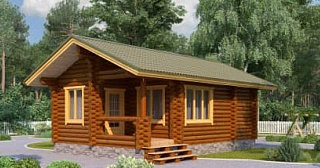 Одноэтажный дом из бревна под ключ в Белгороде –цены от 134446 рублей