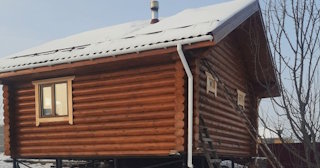 Баня из оцилиндрованного бревна под ключ в Белгороде - от 134446 рублей